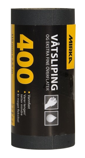 Mirka 115mm K400 Våtsliperull for Kompositt, Plast, Maling og Metall Mirka 115mm K400 Våtsliperull for Kompositt, Plast, Maling og Metall