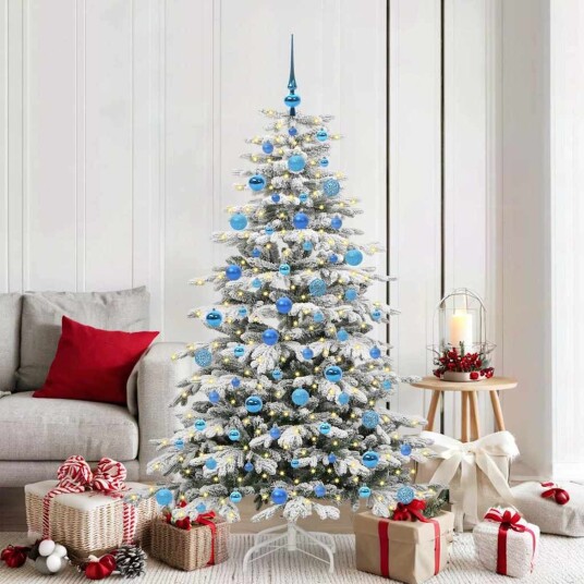  Kunstig sammensatt juletre Hvit 180 cm PE og PVC