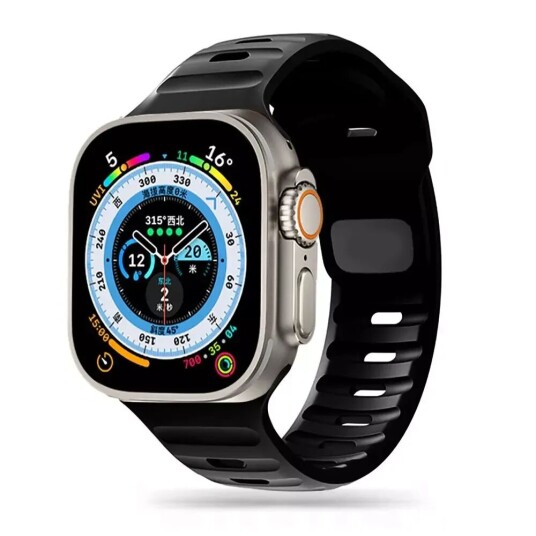 Tech-Protect Apple Watch (42/44/SE/45/49mm) Iconband Tech-Protect Line Silikon Reim - Svart