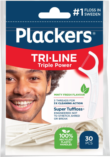 Plackers Tri line Tanntrådbøyle 30 stk. Plackers Tri line Tanntrådbøyle 30 stk.