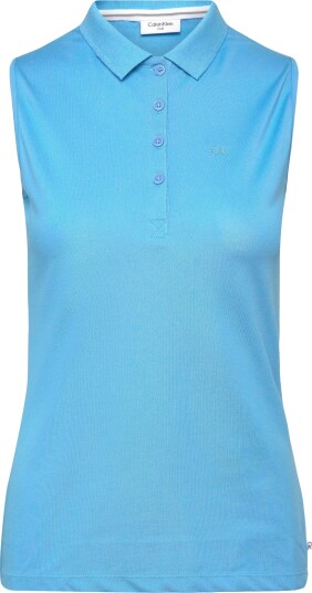 Calvin Klein Golf S/Less Peformance Cotton Pique Polo   Blue   XL