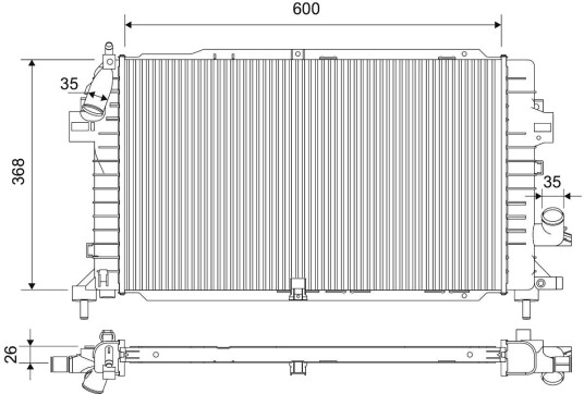 VALEO 701796 Radiator motorkjøling