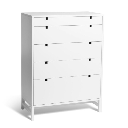 Mavis Falsterbo Kommode Fem Skuffer 80x40x108 cm Hvit Mavis Falsterbo Kommode Fem Skuffer 80x40x108 cm Hvit