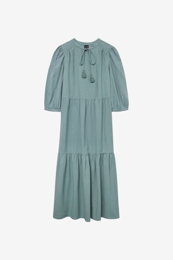 Vero Moda - Kjole vmPretty 3/4 Long Dress Wvn - Blå
