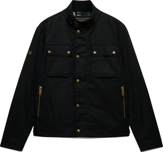 Superdry Wax Cropped Racer Jacket   CARBON BLACK   L