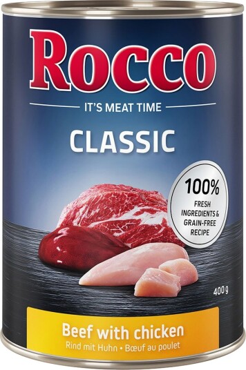 Rocco Våtfôr Classic Storfekjøtt Med Kylling 12 X 400 G