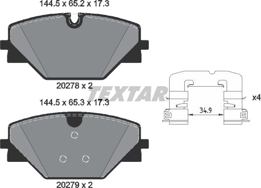 TEXTAR 2027801 Bremseklosser TEXTAR 2027801 Bremseklosser