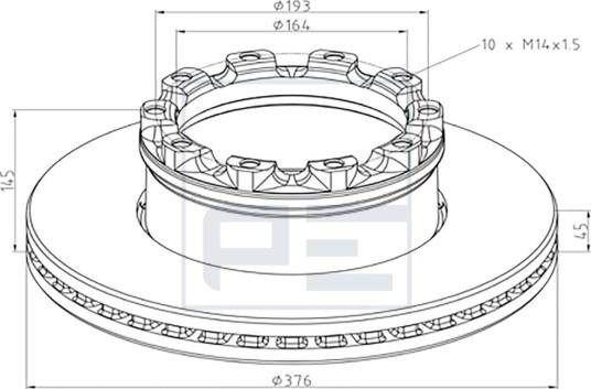 PETERS ENNEPETAL 066.802 00A Bremseskive