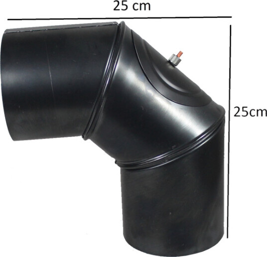 Ø125mm Røykrør Justerbart 0-90 grader rør Ø125mm Røykrør Justerbart 0-90 grader rør