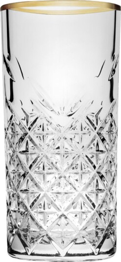Pasabahçe Highballglass Timeless; 45 cl 7.8x16.1 cm ØxH; Transparent/Gullfarge; 4 Stykk / Forpakning