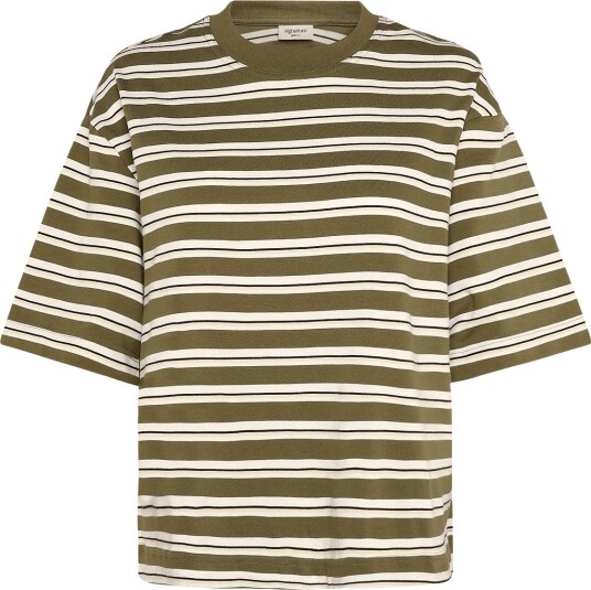 Gina Tricot Perfect Boxy Tee   Khaki green   M