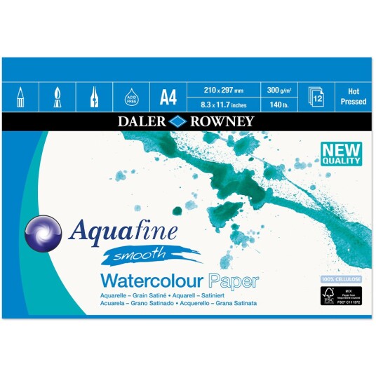 Aquafine Akvarellblokk HP 300g A4