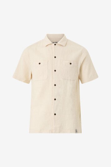 Superdry   Skjorte Merchant Textured S/S   Beige