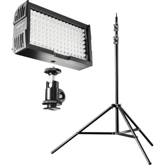 Walimex Pro Video Set Up 128 LED lyspakke 1 Lampe Med Stativ