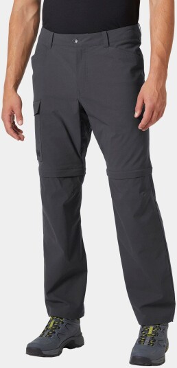 Helly Hansen Elv Lett Zip off Turbukse Herre Grå Svart M