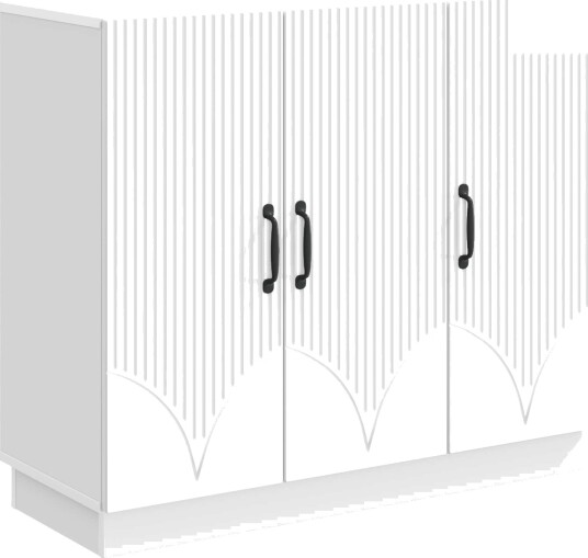 Serviesskap Høgglans hvit 89 x 34,5 x 77 cm Konstruert tre Serviesskap Høgglans hvit 89 x 34,5 x 77 cm Konstruert tre