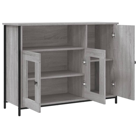 vidaXL Skjenk grå sonoma 100x35x75 cm konstruert tre