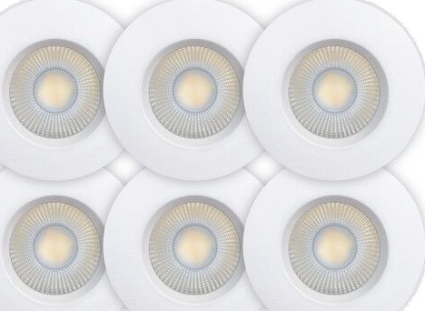 Scan Products Sabina Low Profile downlight matt hvit 6 stk