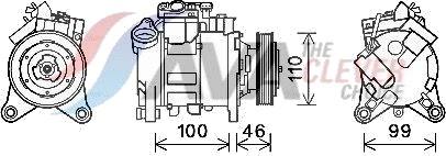 AVA COOLING SYSTEMS BWAK489 AC-kompressor
