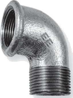 Zawiercie Støperi Kne 90 Grader A4 3/4" Galvanisert 13759