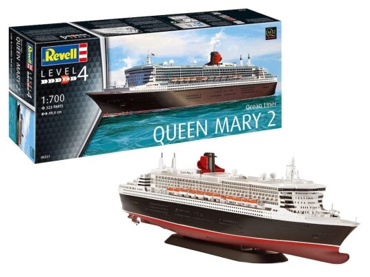 Revell 1/700 Queen Mary 2 Modellskip Byggesett