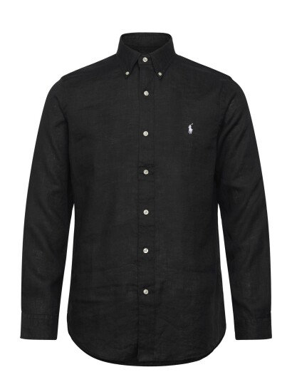 Polo Ralph Lauren Custom Fit Linen Shirt Black XL Polo Ralph Lauren Custom Fit Linen Shirt Black XL