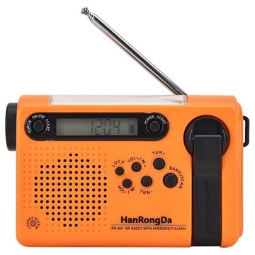 HanRongDa HRD-900 Campingradio med Lommelykt og SOS Alarm Oransje HanRongDa HRD-900 Campingradio med Lommelykt og SOS Alarm Oransje