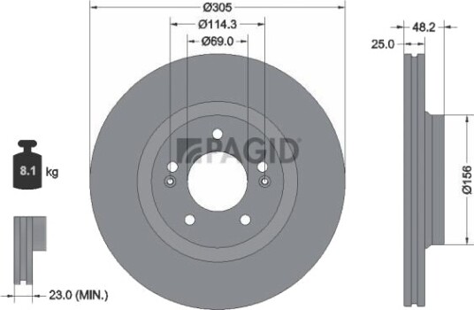 PAGID 56332NC Bremseskive