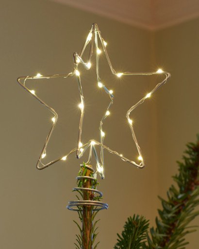 Sirius Christina topstjerne til juletre - sølv