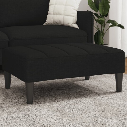 Fotskammel svart 77x55x31 cm stoff