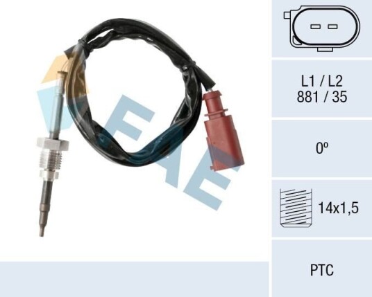 FAE 68017 Sensor, eksostemperatur