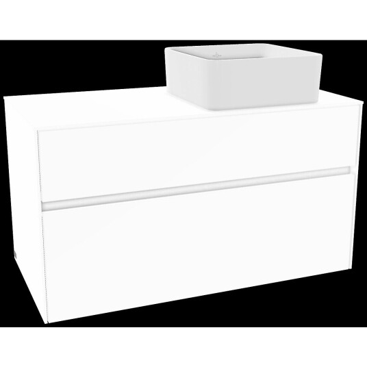 Villeroy & Boch  Collaro Servantskap med 2 skuffer 100x50x54,8 cm u/lys Hvit Matt