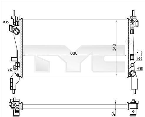 Radiator TYC 709 0021 R