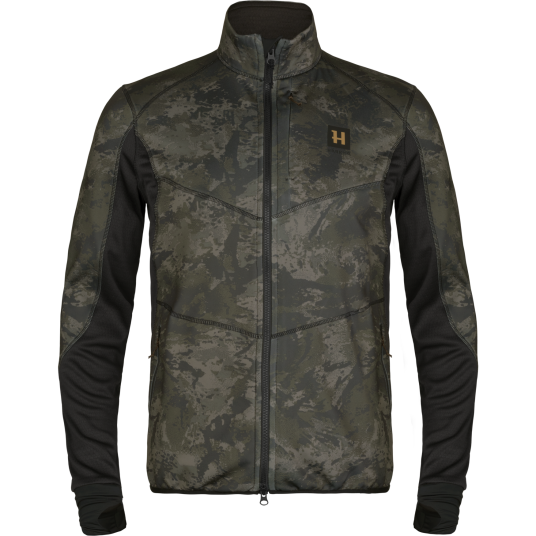 Härkila Men"s Noctyx Camo Fleece Jacket Axis Msp Black/Black Axis Msp®Black/Black L