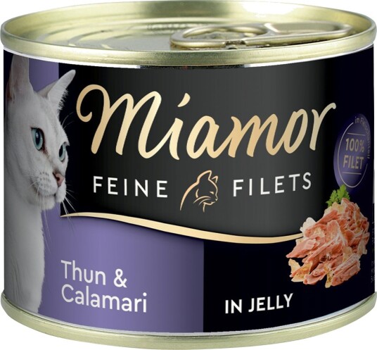 Miamor Våtfôr Fine Fileter Tunfisk & Calamari I Gelé 12 X 185 G Miamor Våtfôr Fine Fileter Tunfisk & Calamari I Gelé 12 X 185 G