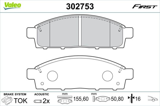 Bremseklosser VALEO 302753