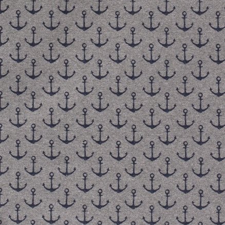 Balsløw French Terry Print Stoff 150cm 163 Anker 50cm