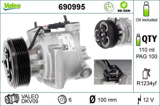 AC-kompressor VALEO 690995