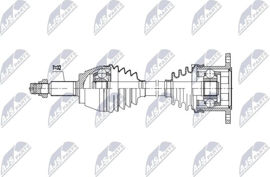 NTY NPW NS 196 Drivaksel