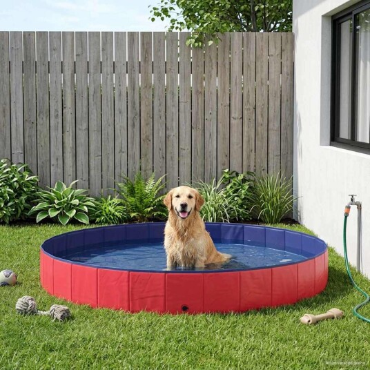 Hundebasseng Ø300X38 cm Rød