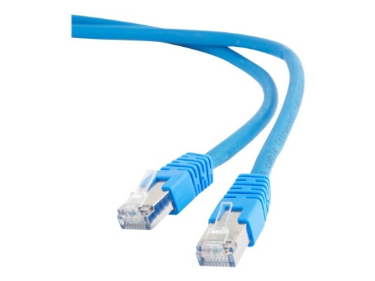 Cablexpert Koblingskabel Rj-45 Hann Til Rj-45 Hann 25 Cm Sftp Cat 6A Formstøpt Halogenfri Blå