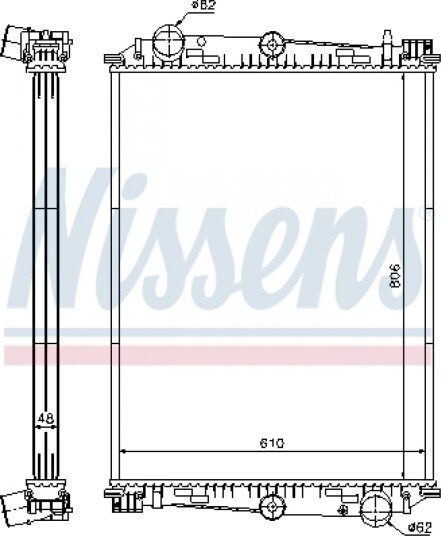 Radiator NISSENS 614400