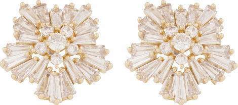 Sandra Lyng X Pan Jewelry ICON øredobber i forgylt messing med zirkonia