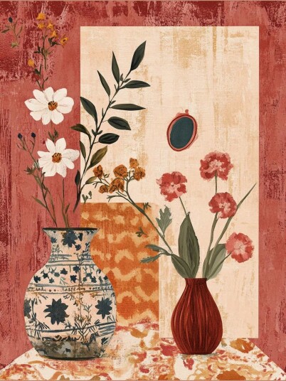 Plakat Blomster Vase Kunstverk