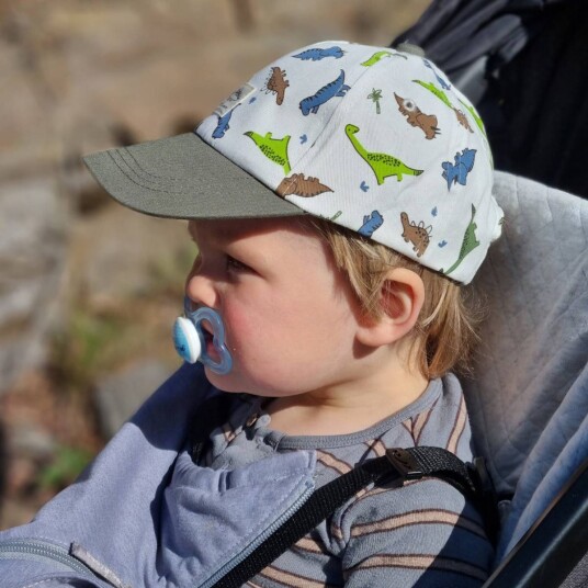 Maximo Mini Boy Cap "Dino" Wollweiß/Chive