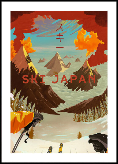 Ski Japan Plakat Plakat / 50x70cm