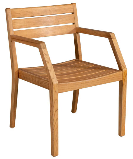 Stockamöllan Gunnaröd spisestuestol Teak med beige pute Inkl. pute Natur
