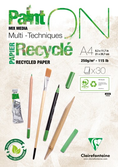 Clairefontaine Recycled PaintON Pad White A4