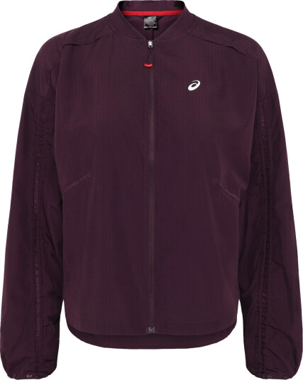 Asics Nagino Run Adjustable Jacket - Burgundy - XS