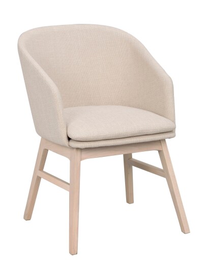 Rowico Home Windham lenestol Beige stoff/hvitpigmentert eik bein Beige